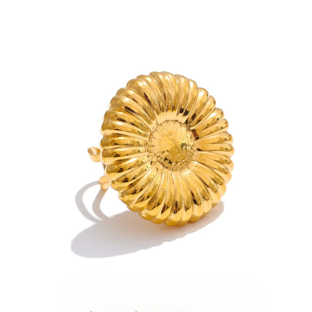 Flora Chunky Flower Cuff Ring