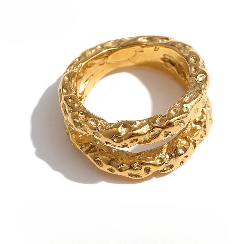 Effie Textured Wide Hollow Ring
